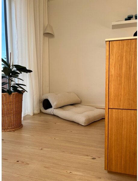 Variabilný skladací matrac Karup Design Wrap Linen/Dark Grey, 70 x 200 cm