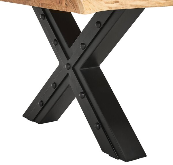 KONFERENČNÝ STOLÍK, prírodná farba, čierna, drevo, kov, 115/70/45 cm Ambia Home - Stolíky do obývačky