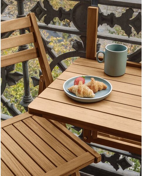 Závesný balkónový stolík z masívneho dreva 40x42 cm Amarilis – Kave Home