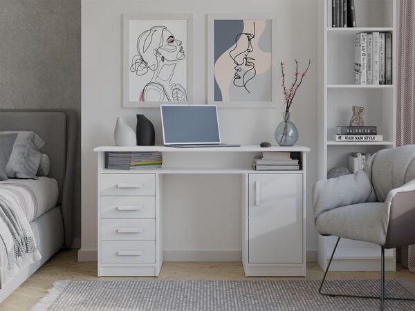TP Living Písací stôl ADA 125 cm biely