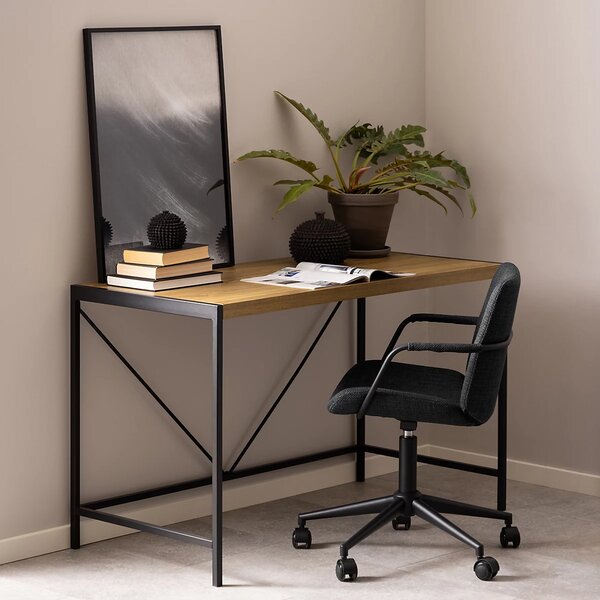 Actona Písací stôl Bahamas 120 cm dub prírodný rustikálny/čierny