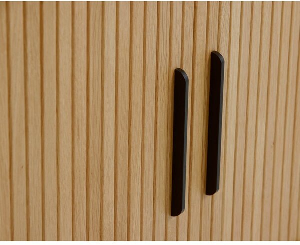 Komoda v dekore duba s posuvnými dverami v prírodnej farbe 120x76x45 cm Nola – Unique Furniture