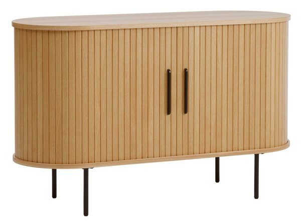 Komoda v dekore duba s posuvnými dverami v prírodnej farbe 120x76x45 cm Nola – Unique Furniture