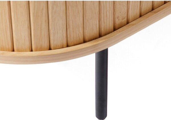 Komoda v dekore duba s posuvnými dverami v prírodnej farbe 120x76x45 cm Nola – Unique Furniture