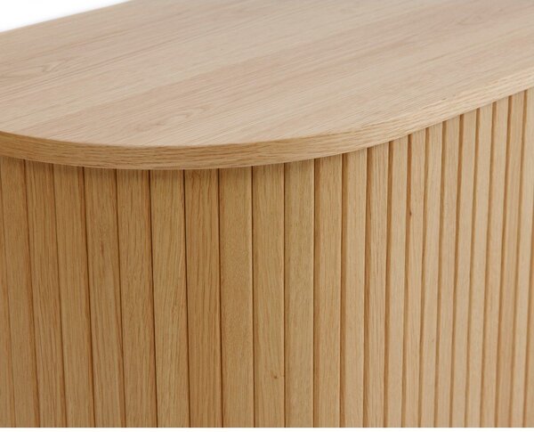 Komoda v dekore duba s posuvnými dverami v prírodnej farbe 120x76x45 cm Nola – Unique Furniture