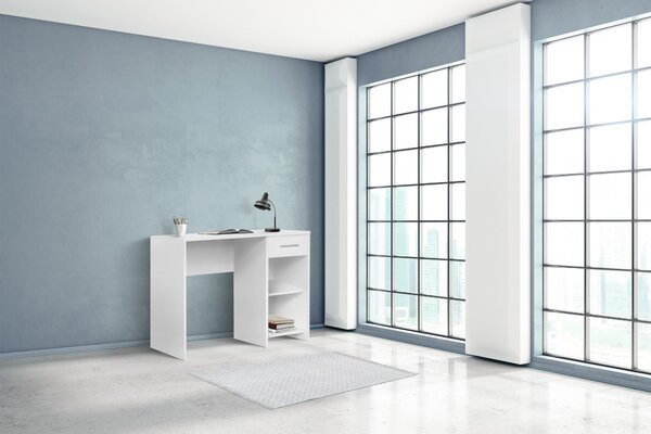 Kalune Design Písací stôl Cesma 90 cm biely