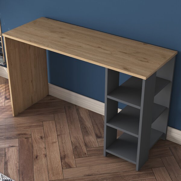 Kalune Design Písací stôl Brana 120 cm orech/antracit