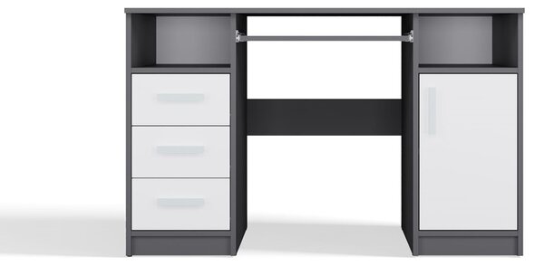 TP Living Písací stôl DELTA 120 cm antracitový/biely