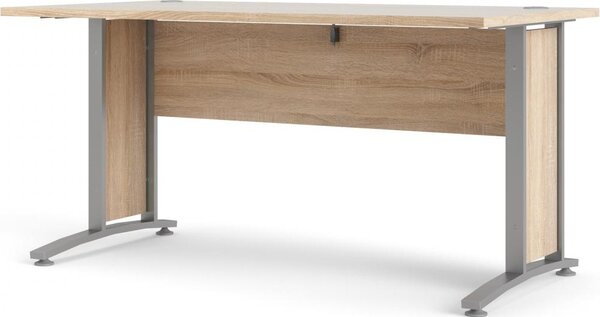 Tvilum Písací stôl Dôstojník 80400/35 150 cm s kontajnerom dub Sonoma/strieborný
