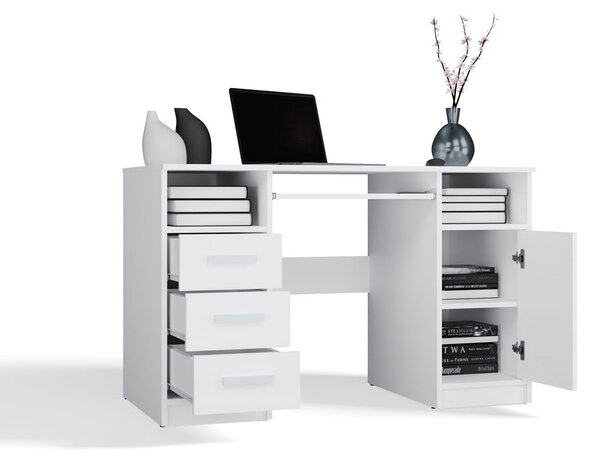 TP Living Písací stôl DELTA 120 cm biely
