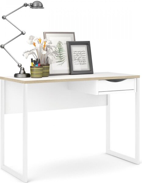 Tvilum Písací stôl Felixa 513 110 cm hickory Jackson/biely