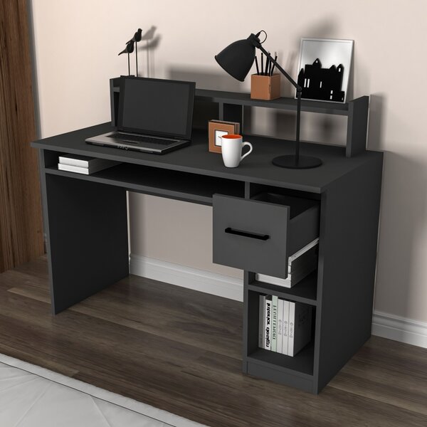 Kalune Design Písací stôl Eslem antracitový