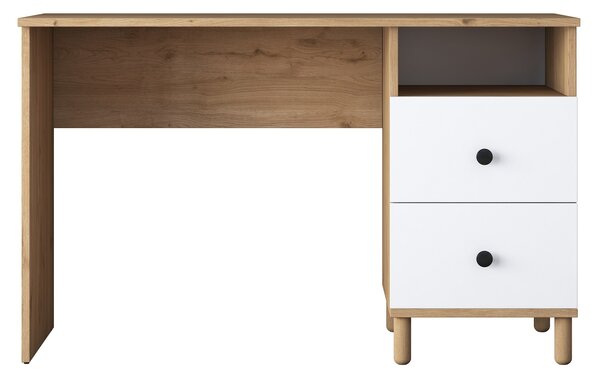 Kalune Design Písací stôl Hanis 120 cm orech/biely