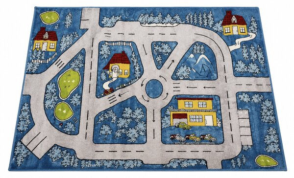 JAKS Detský koberec s cestami modrý F304A-FMC11 Rozmer koberca: 120 x 170 cm