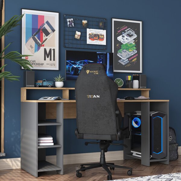 Kalune Design Písací stôl Kalipo 160 cm orech/antracit