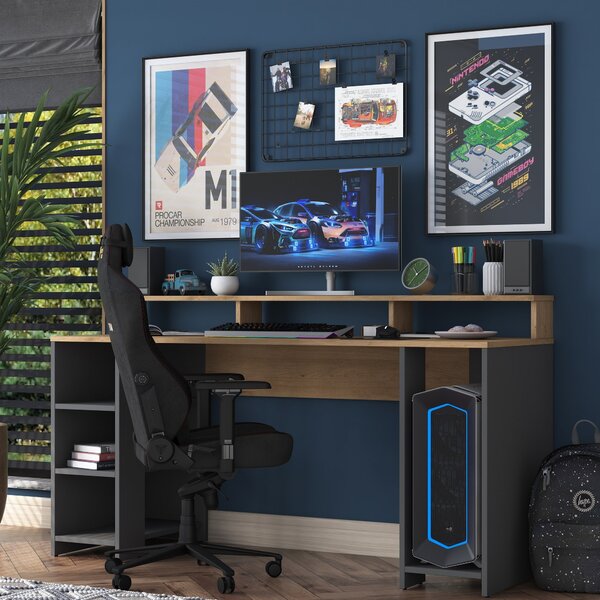 Kalune Design Písací stôl Kalipo 160 cm orech/antracit