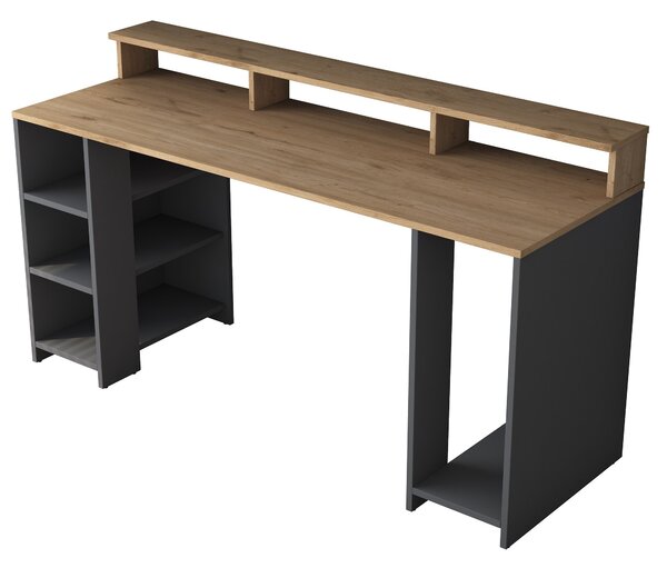 Kalune Design Písací stôl Kalipo 160 cm orech/antracit