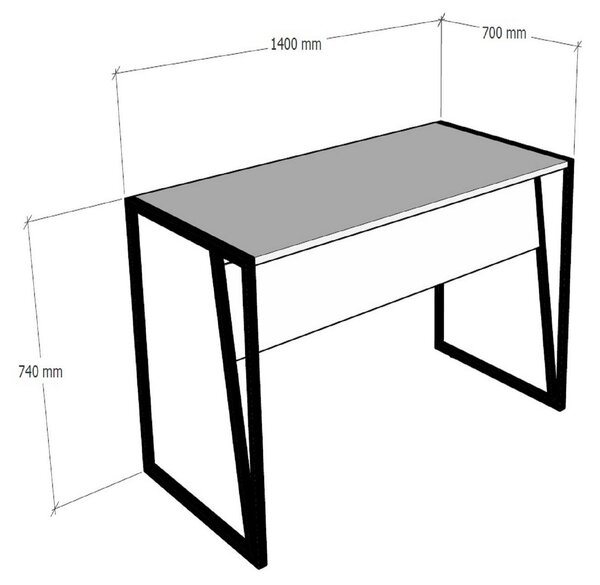 Kalune Design Písací stôl KEMER orech