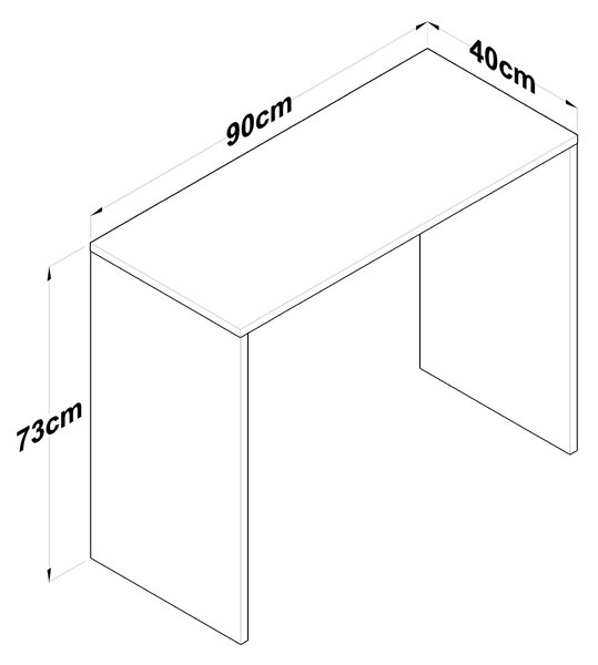 Kalune Design Písací stôl Mojer 90 cm orech