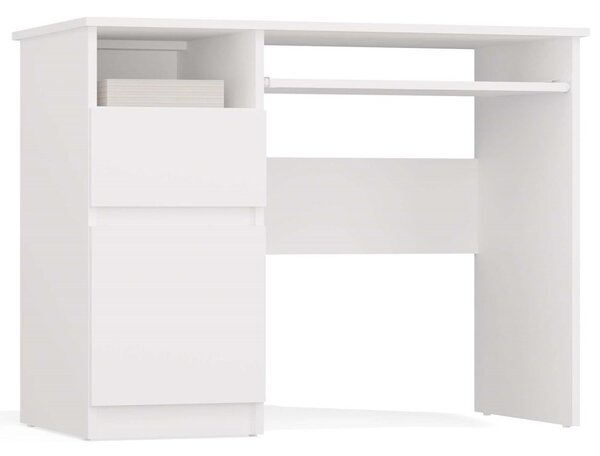 TP Living Písací stôl Porto 98 cm biely ľavý