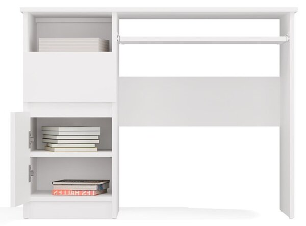 TP Living Písací stôl Porto 98 cm biely ľavý