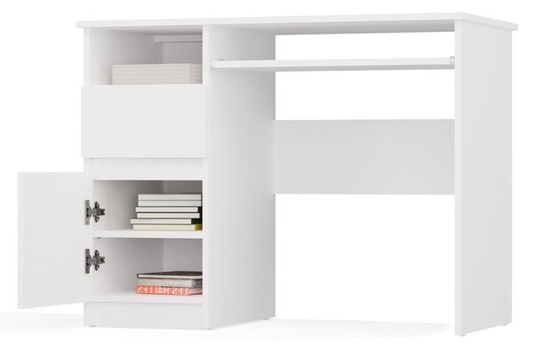 TP Living Písací stôl Porto 98 cm biely ľavý