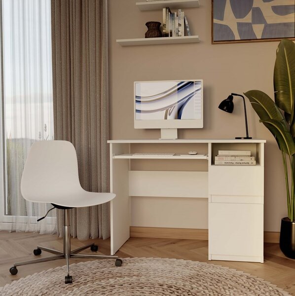 TP Living Písací stôl Porto 98 cm pravý biely