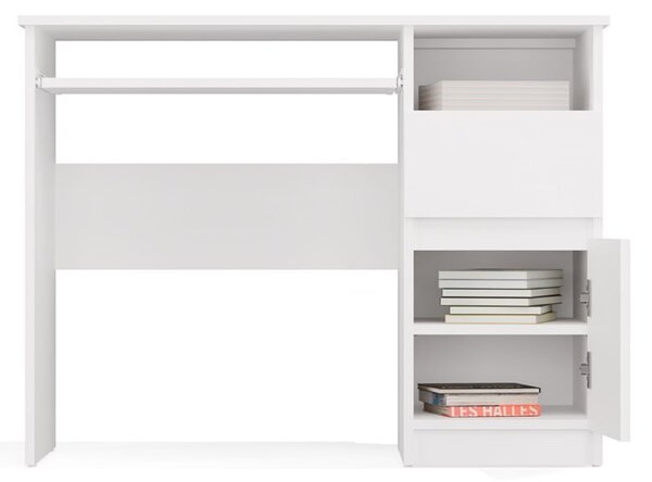 TP Living Písací stôl Porto 98 cm pravý biely