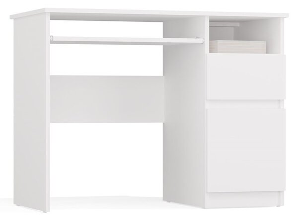 TP Living Písací stôl Porto 98 cm pravý biely