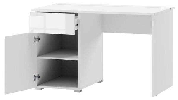 Szynaka Písací stôl Selene 120 cm biely lesk/mat