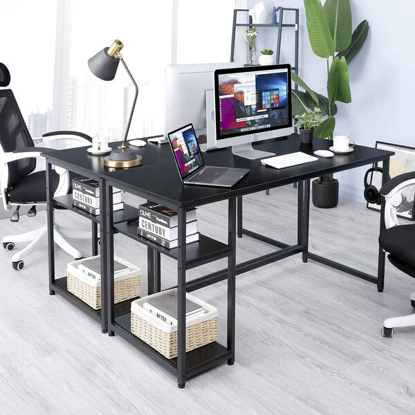 SONGMICS Písací stôl Vasagle Ebeny 120 cm čierny