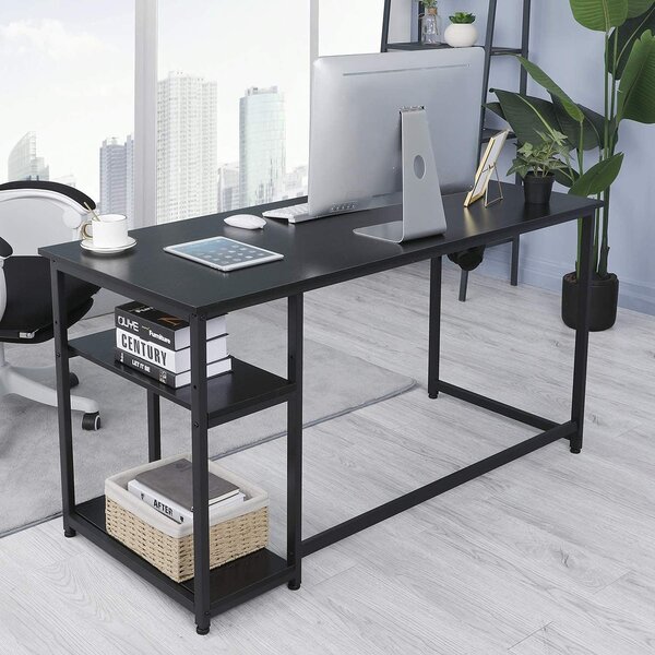SONGMICS Písací stôl Vasagle Ebeny 120 cm čierny