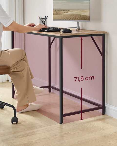 SONGMICS Písací stôl Vasagle Kolmo 100 cm čierny/camel hnedý