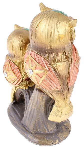 Sovy socha 13cm (dekorácia do bytu živicová soška sov)