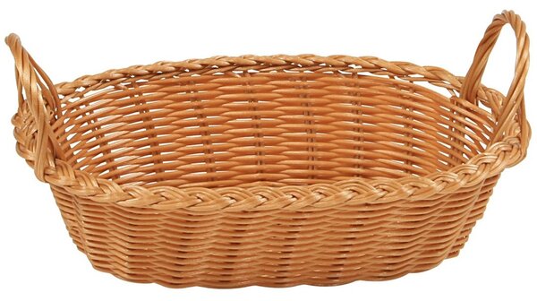 Kesper Plastový oválny košík RONNY 29x18 cm hnedý