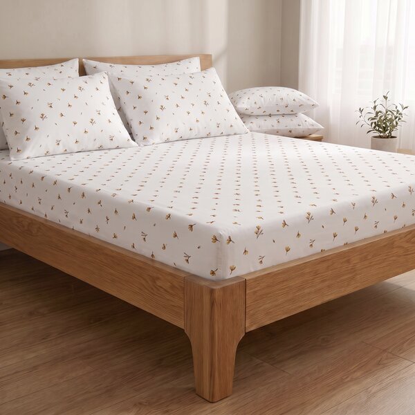 Kvalitex Bavlnené napínacie prestieradlo Zvončeky žlté 80x200cm