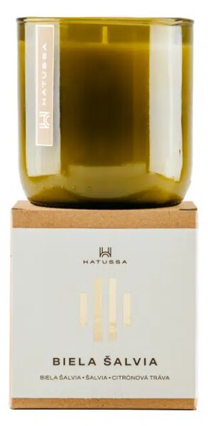 Biela šalvia - kokosová sviečka 40 hod Hatussa