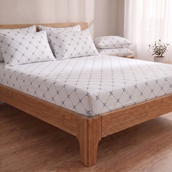 Kvalitex Bavlnené napínacie prestieradlo Zafír biely 80x200cm