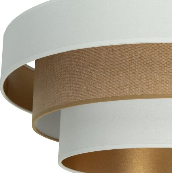 Prisadený luster WENTA 1xE27/60W/230V pr. 50 cm biela/hnedá