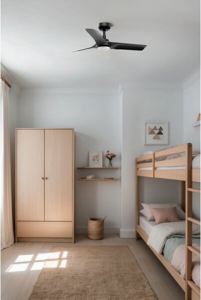 FARO 33825WT1S - LED stmievateľný ventilátor HEY S 10W/230V CCT, priemer 90 cm, čierny WT + DO