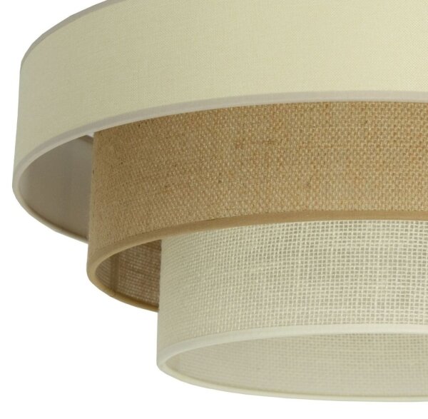 Stropné svietidlo WENTA 1xE27/60W/230V, priemer 50 cm, béžová/juta