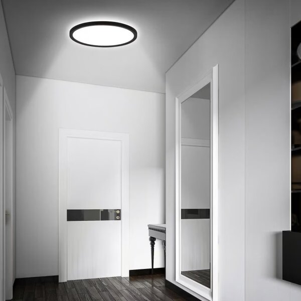 Briloner - LED kúpeľňové stropné svietidlo s pohybovým senzorom MOVE LED/18W/230V IP44 priemer 29 cm čierne