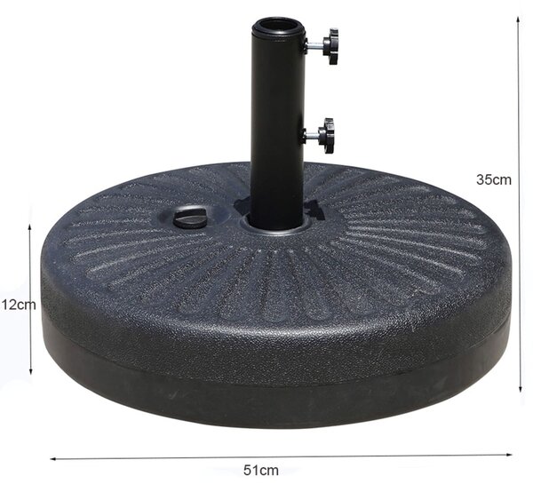 Ak furniture Podstavec pod slnečník UB51 čierny