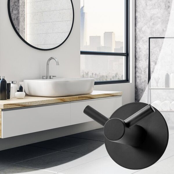 Kúpeľňový vešiak black 322216A