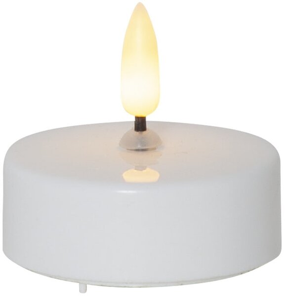 Čajová LED sviečka Flamme White 5,8 cm – set 2 ks