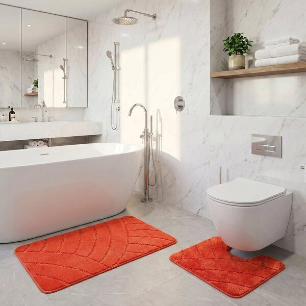 Kvalitex Kúpeľňová a WC rohožka dráhy oranžové