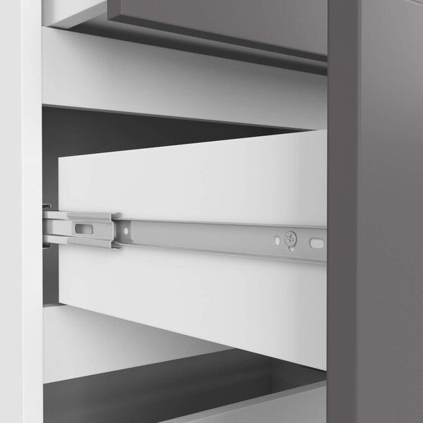 Ak furniture Knižnica R 60 cm biela/grafit