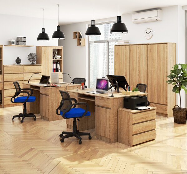Ak furniture Písací stôl A5 135 cm dub sonoma