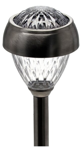 Garden Line Solární LED lampa Leya teplá bílá/stříbrná