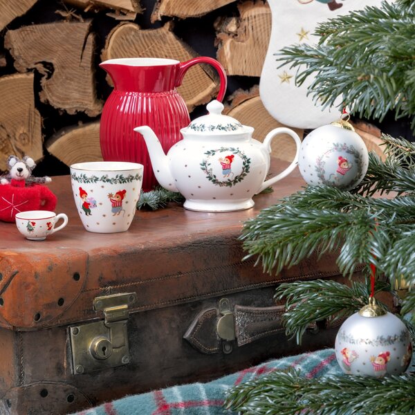 Porcelánová vianočná ozdoba Joanni White – set 4 ks